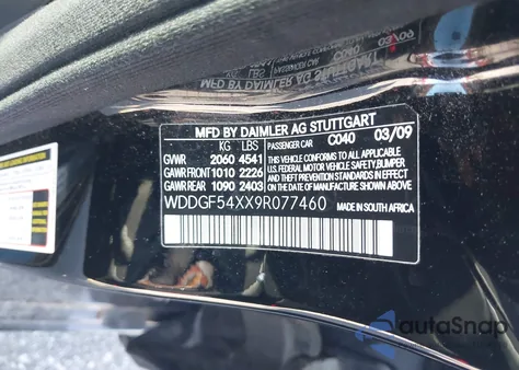 2009 Mercedes-Benz C 300 Luxury/Sport from USA, damaged, VIN WDDGF54XX9R077460